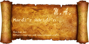Maráz Adrián névjegykártya